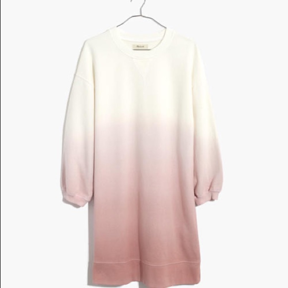 Madewell dip-dye sweatshirt mini dress